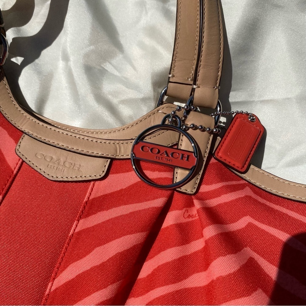 Coach Devin Zebra Devon Stripe Shoulder Bag NWT Animal Print - Picture 4 of 15